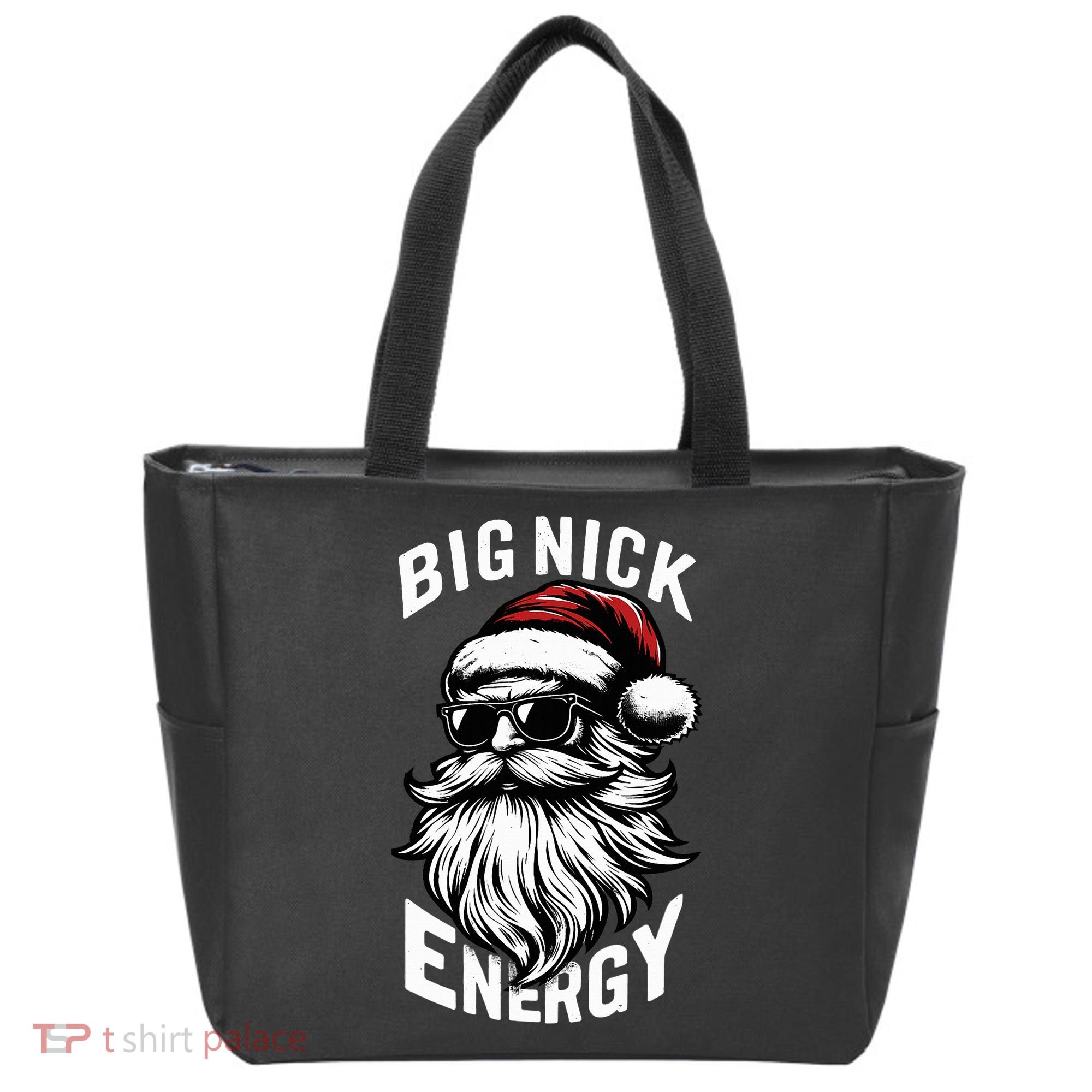 Big Nick Energy Funny Santa Christmas Tote Bag