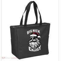 Big Nick Energy Funny Santa Christmas Tote Bag thumb 2