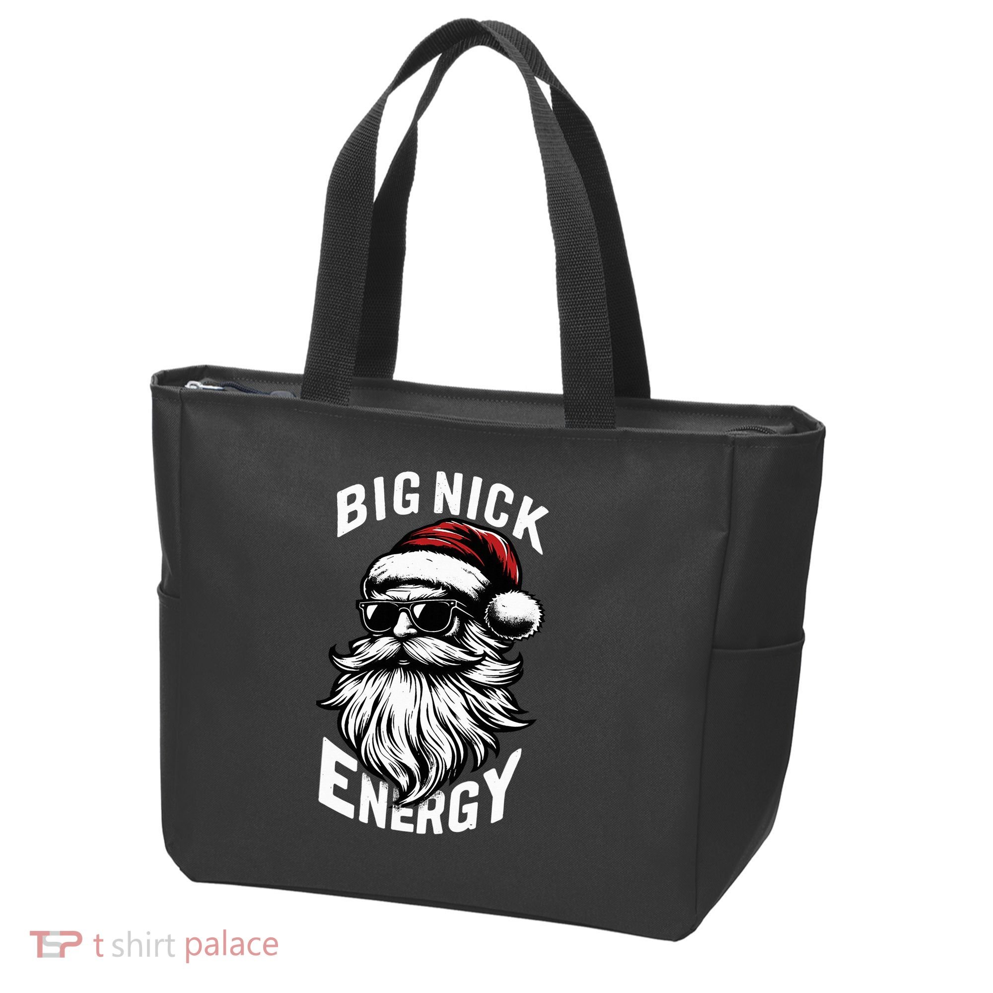 Big Nick Energy Funny Santa Christmas Tote Bag