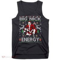 Big Nick Energy Funny Santa Christmas Ugly Sweater Tank Top thumb 0