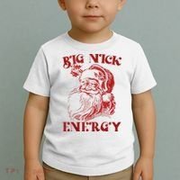 Big Nick Energy Funny Xmas Christmas Ugly Sweater Toddler T-Shirt thumb 2