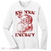 Big Nick Energy Funny Xmas Christmas Ugly Sweater Women's Long Sleeve Shirt thumb 0
