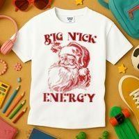 Big Nick Energy Funny Xmas Christmas Ugly Sweater Kids T-Shirt thumb 3