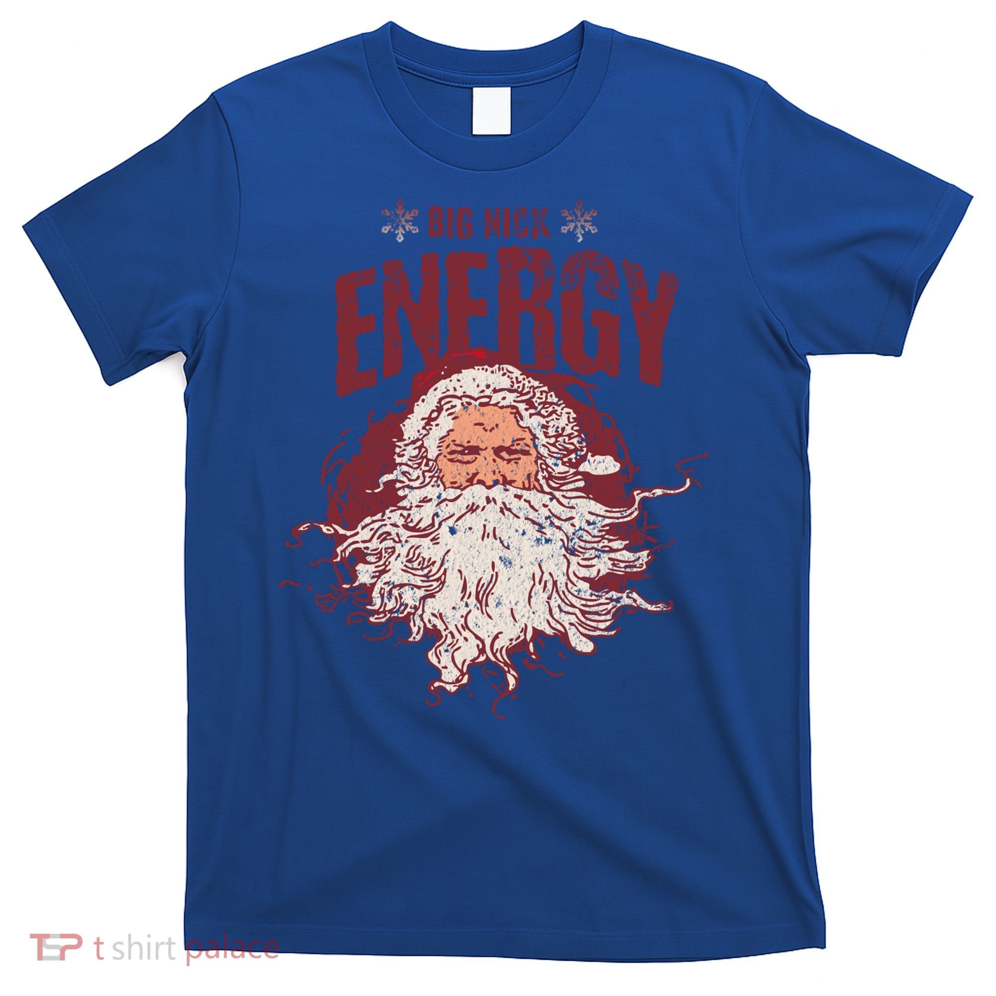 Big Nick Energy Merry Christmas Retro Funny Santa Adult Pun Gift T-Shirt