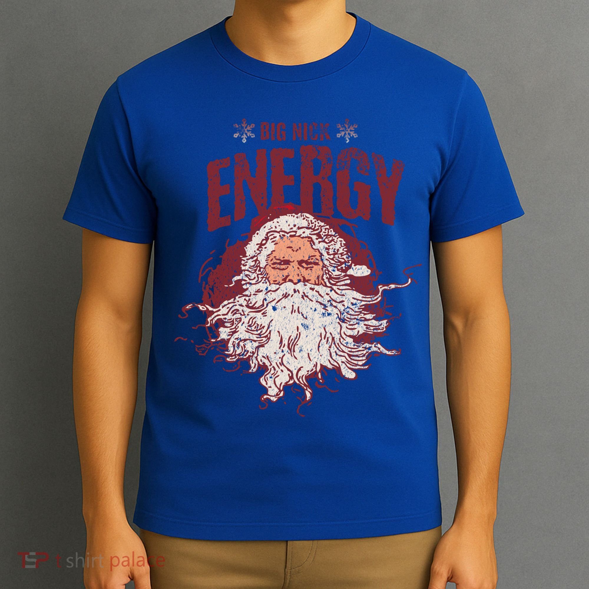 Big Nick Energy Merry Christmas Retro Funny Santa Adult Pun Gift T-Shirt