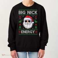 Big Nick Energy Santa Claus Ugly Christmas Sweater Gift Women's Sweatshirt thumb 0