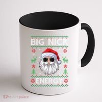 Big Nick Energy Santa Claus Ugly Christmas Sweater Gift Coffee Mug thumb 1