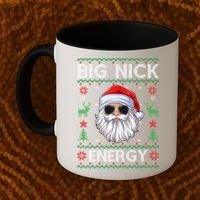 Big Nick Energy Santa Claus Ugly Christmas Sweater Gift Coffee Mug thumb 2