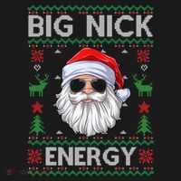 Big Nick Energy Santa Claus Ugly Christmas Sweater Gift Women's Hoodie thumb 2