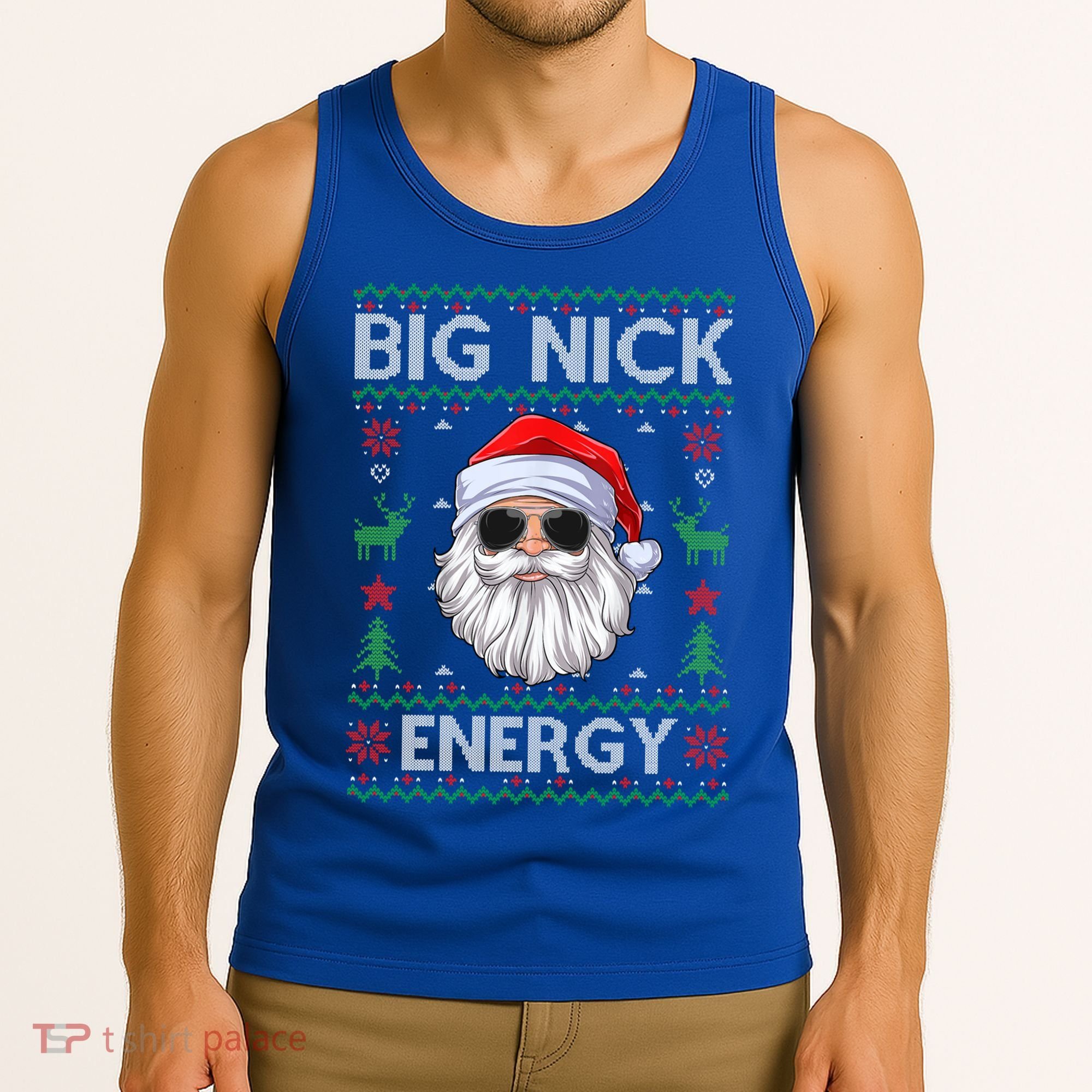 Big Nick Energy Santa Claus Ugly Christmas Sweater Gift Tank Top