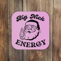 Big Nick Energy Santa Xmas Funny Christmas  Coaster thumb 0