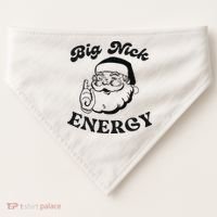 Big Nick Energy Santa Xmas Funny Christmas  USA-Made Doggie Bandana thumb 0