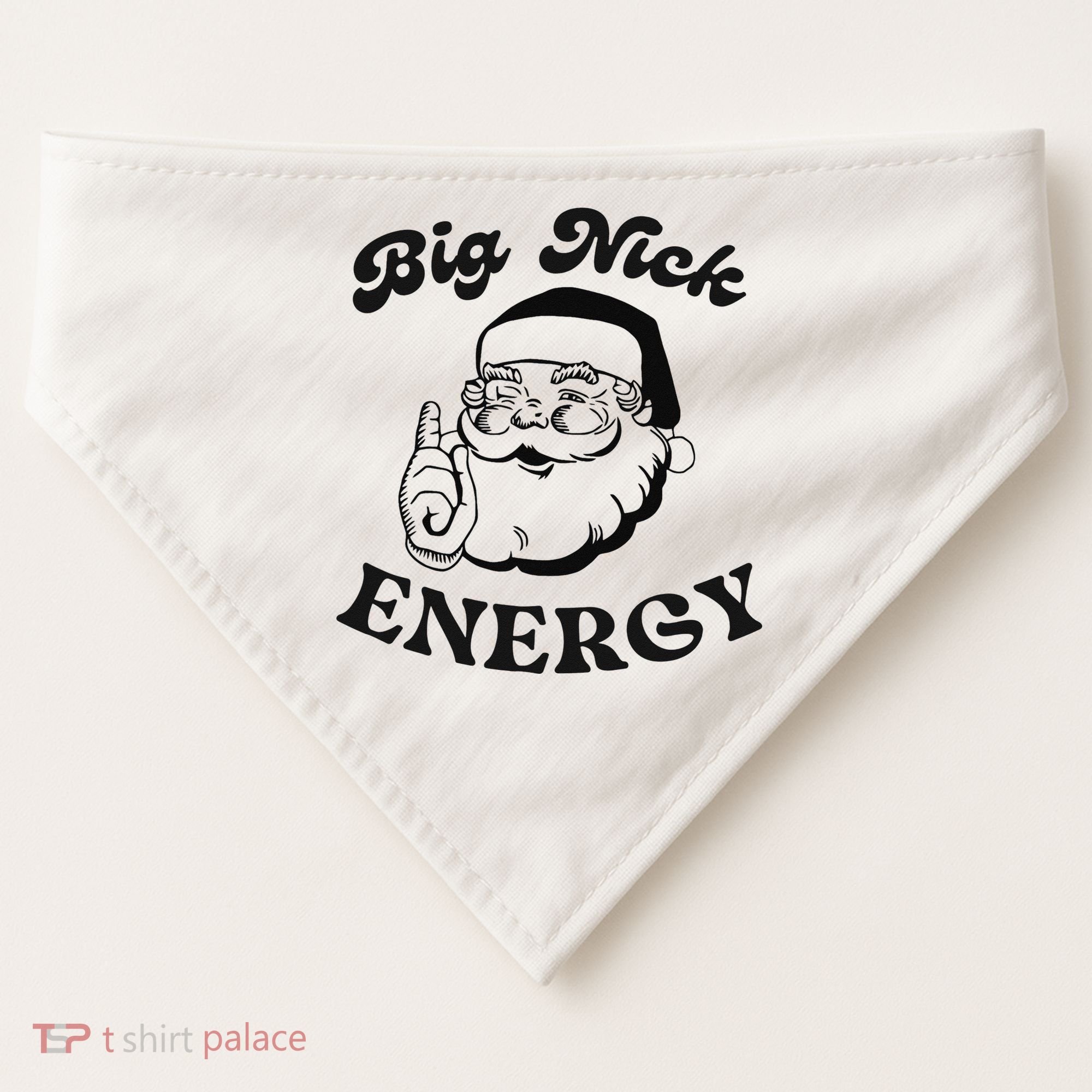 Big Nick Energy Santa Xmas Funny Christmas  USA-Made Doggie Bandana