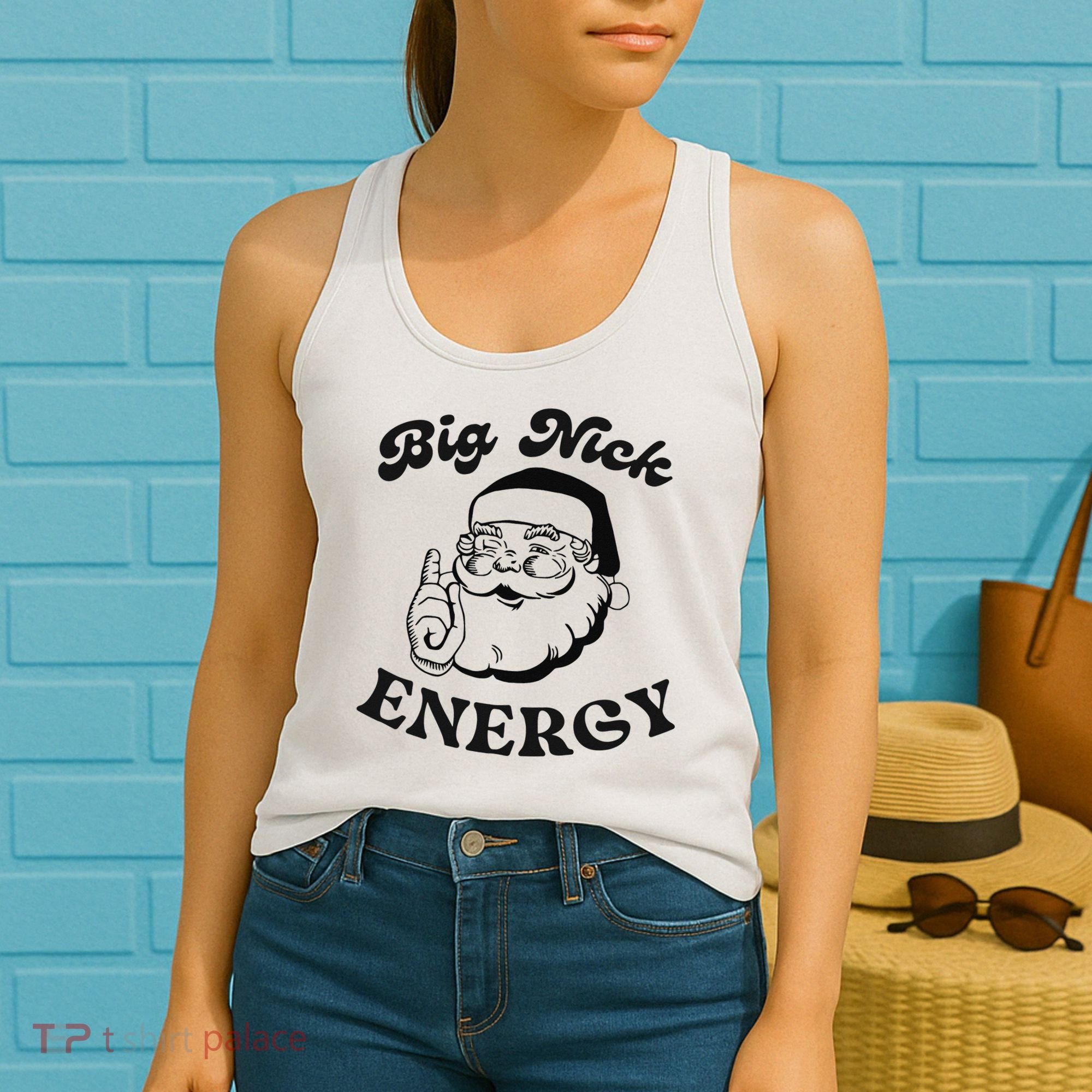 Big Nick Energy Santa Xmas Funny Christmas  Women's Tank Top