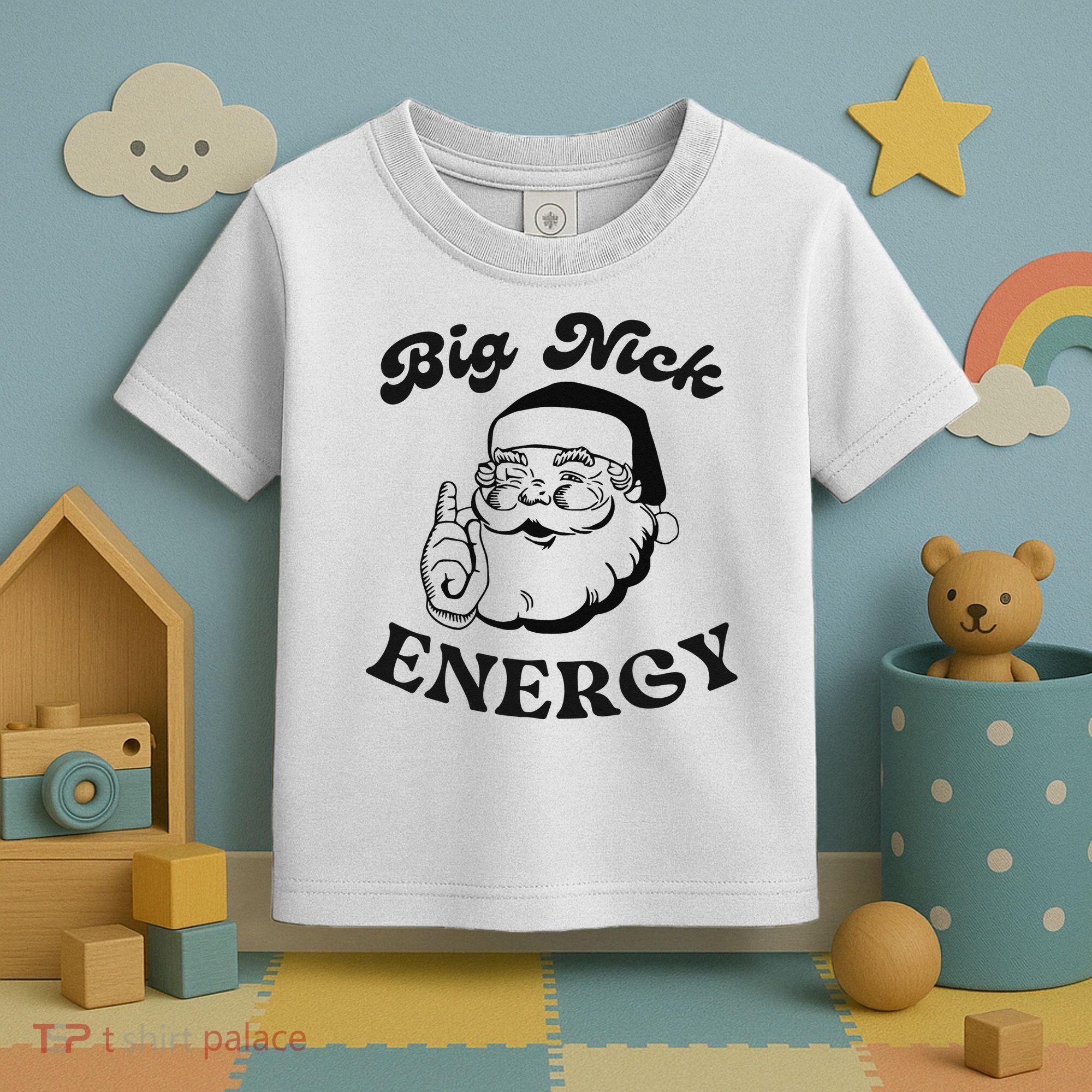 Big Nick Energy Santa Xmas Funny Christmas  Toddler T-Shirt