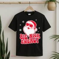 Big Nick Energy Shirt Christmas Reindeer Tshirt Cute Xmas T-Shirt thumb 2