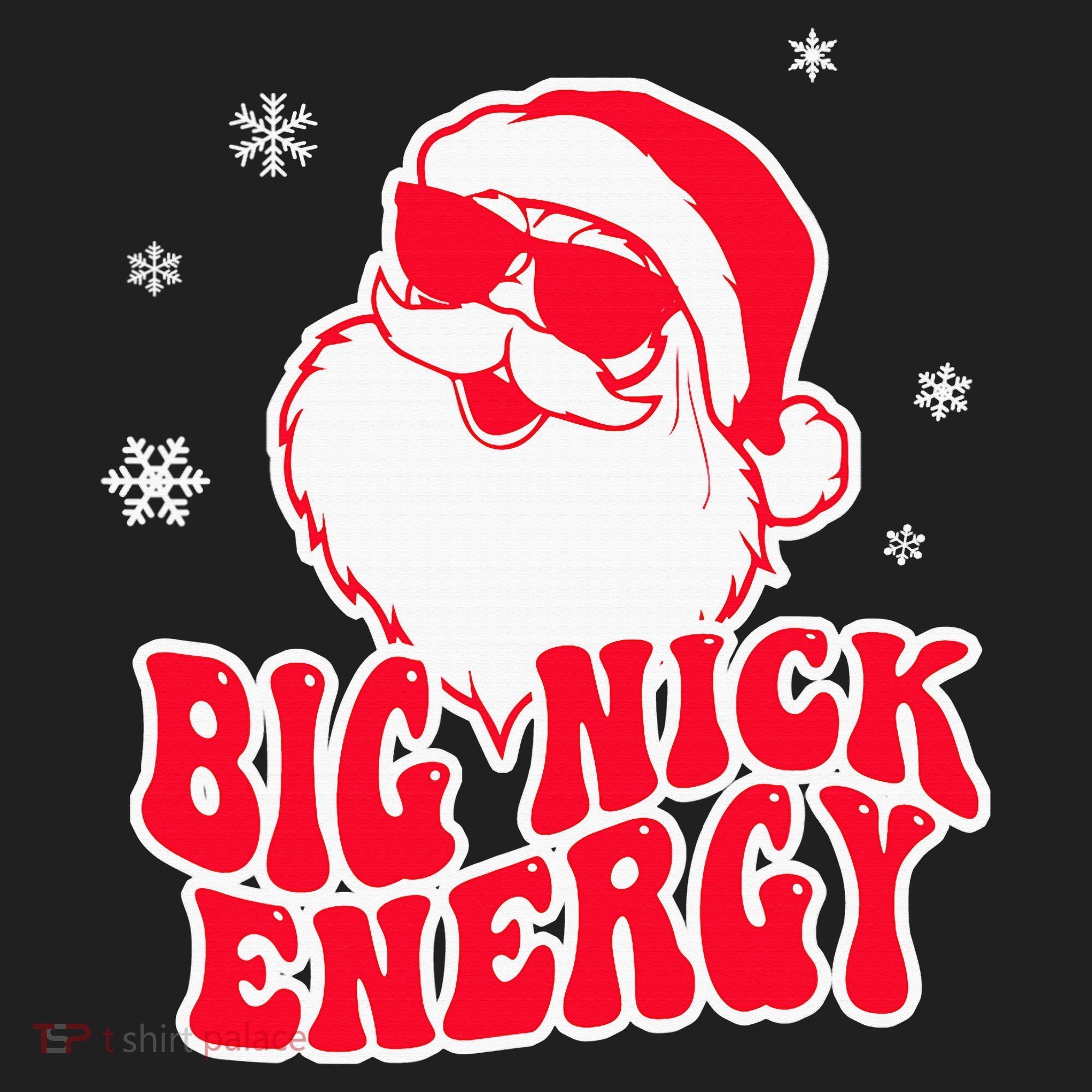 Big Nick Energy Shirt Christmas Reindeer Tshirt Cute Xmas Hat