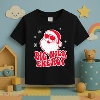 Big Nick Energy Shirt Christmas Reindeer Tshirt Cute Xmas Toddler T-Shirt thumb 3