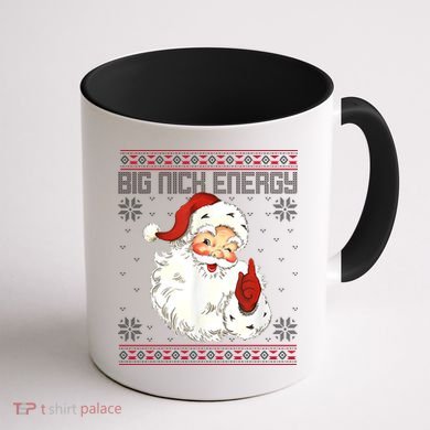 Big Nick Energy Santa Claus Holiday Coffee Mug back