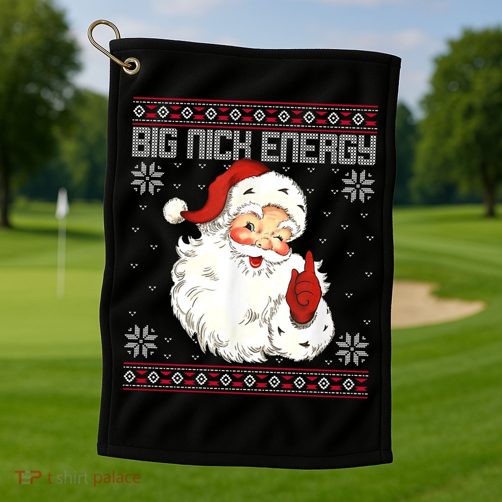 Big Nick Energy Santa Claus Holiday Golf Towel