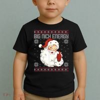 Big Nick Energy Santa Claus Holiday Toddler T-Shirt thumb 2