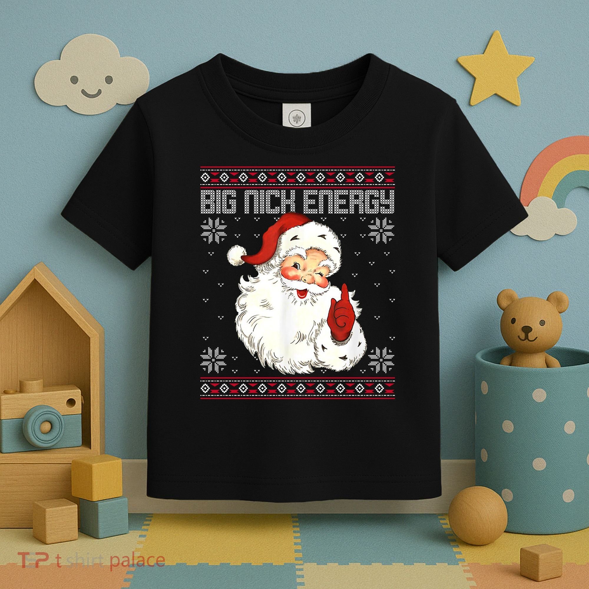 Big Nick Energy Santa Claus Holiday Toddler T-Shirt