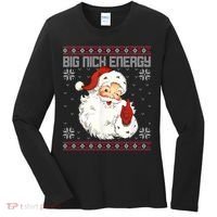 Big Nick Energy Santa Claus Holiday Women's Long Sleeve Shirt thumb 0