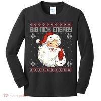 Big Nick Energy Santa Claus Holiday Kids Long Sleeve Shirt thumb 0