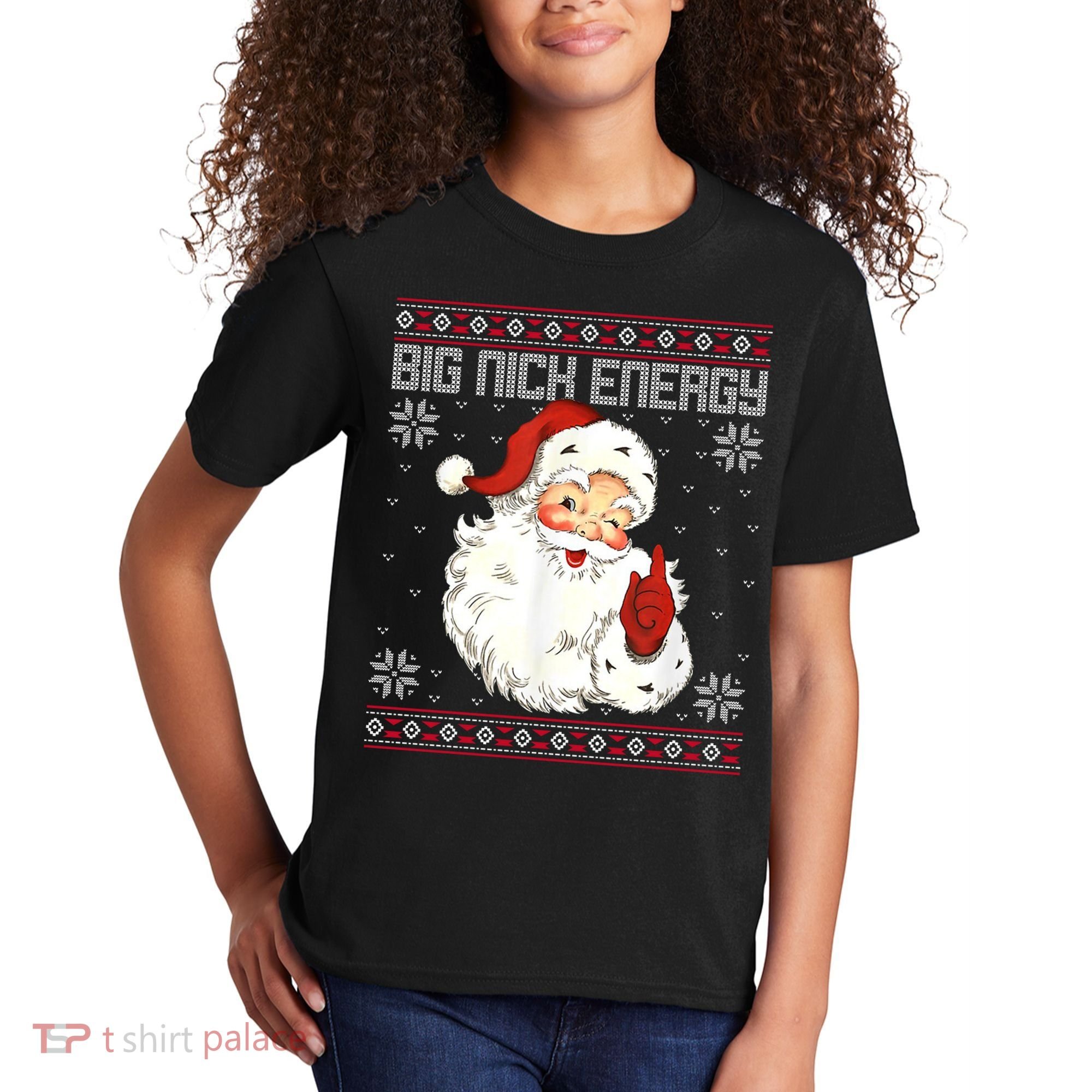 Big Nick Energy Santa Claus Holiday Kids T-Shirt