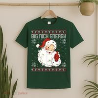 Big Nick Energy Santa Claus Holiday T-Shirt thumb 2