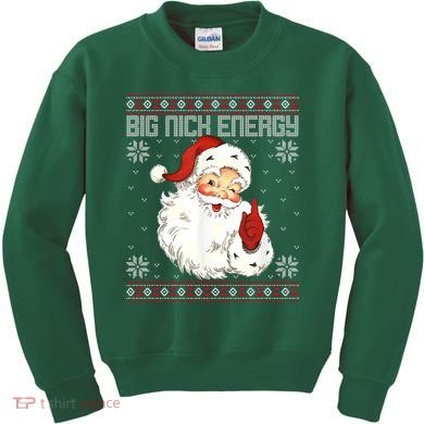 Big Nick Energy Santa Claus Holiday Kids Sweatshirt