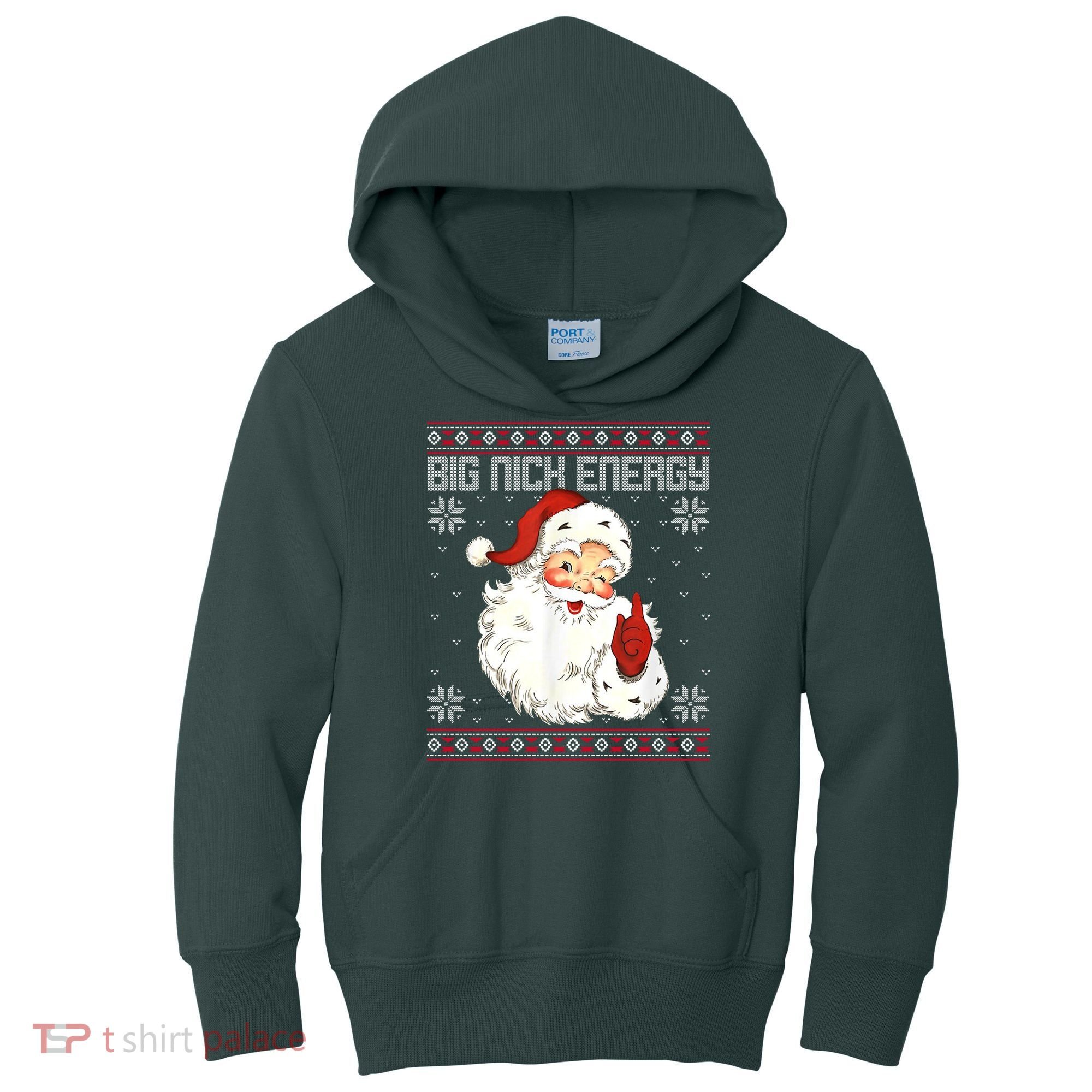 Big Nick Energy Santa Claus Holiday Kids Hoodie