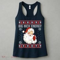 Big Nick Energy Santa Naughty Adult Ugly Christmas Sweater Women's Tank Top thumb 3