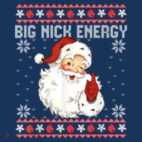 Big Nick Energy Santa Naughty Adult Ugly Christmas Sweater Women's Tank Top thumb 5