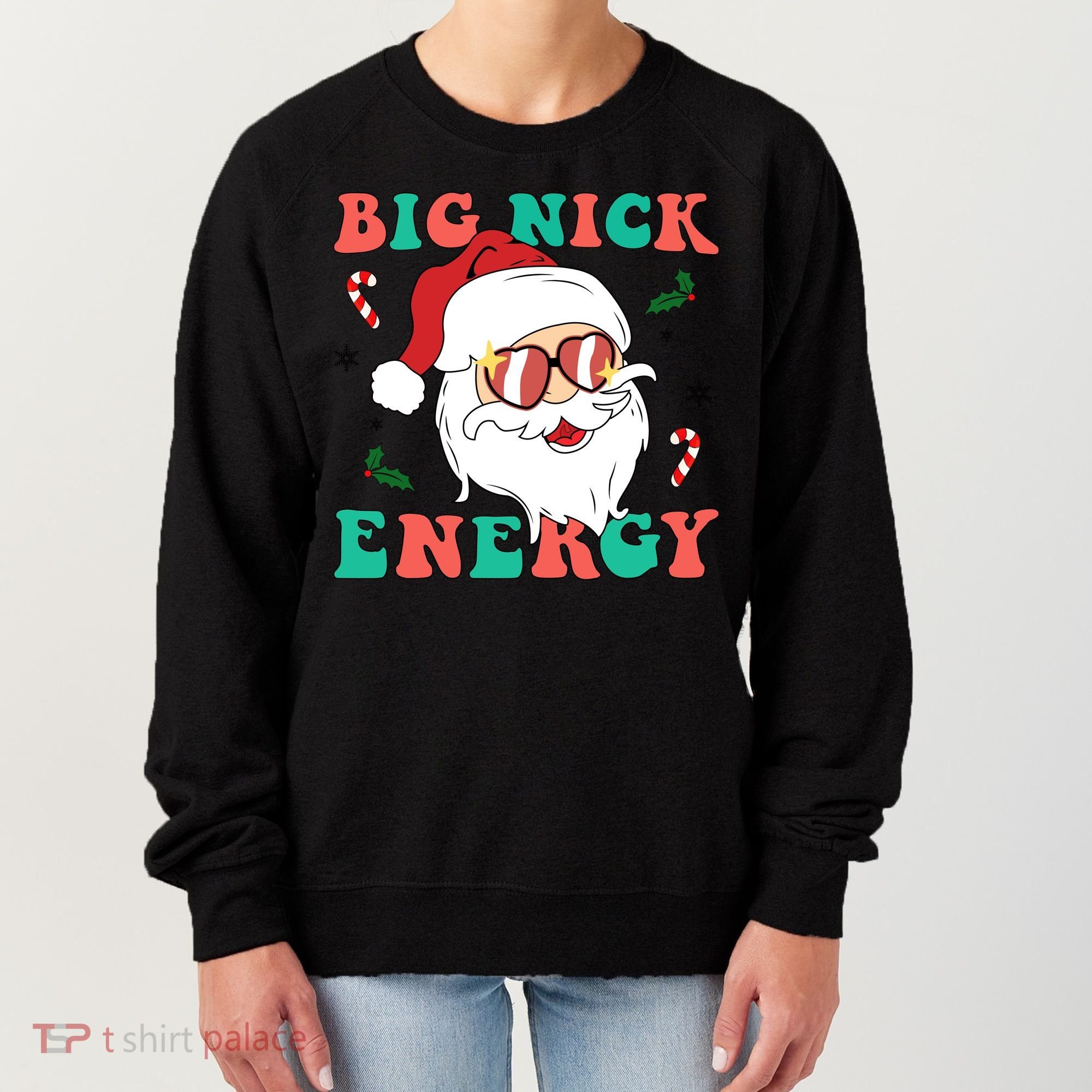 Big Nick Energy Santa Claus Funny Christmas Women's Sweatshirt