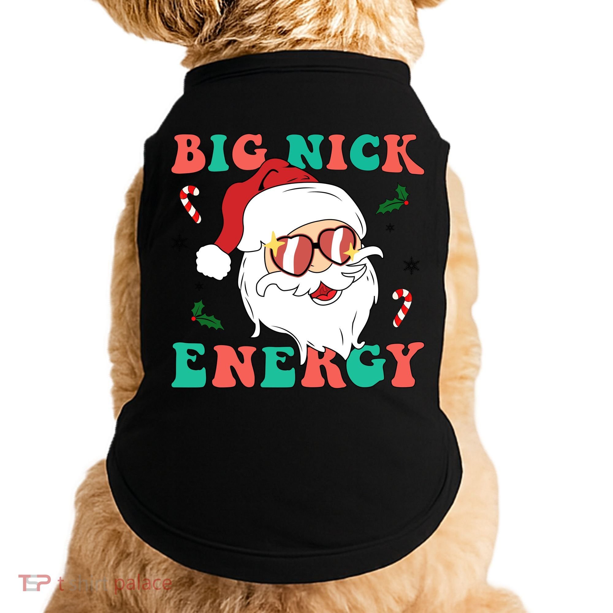 Big Nick Energy Santa Claus Funny Christmas Doggie Tank