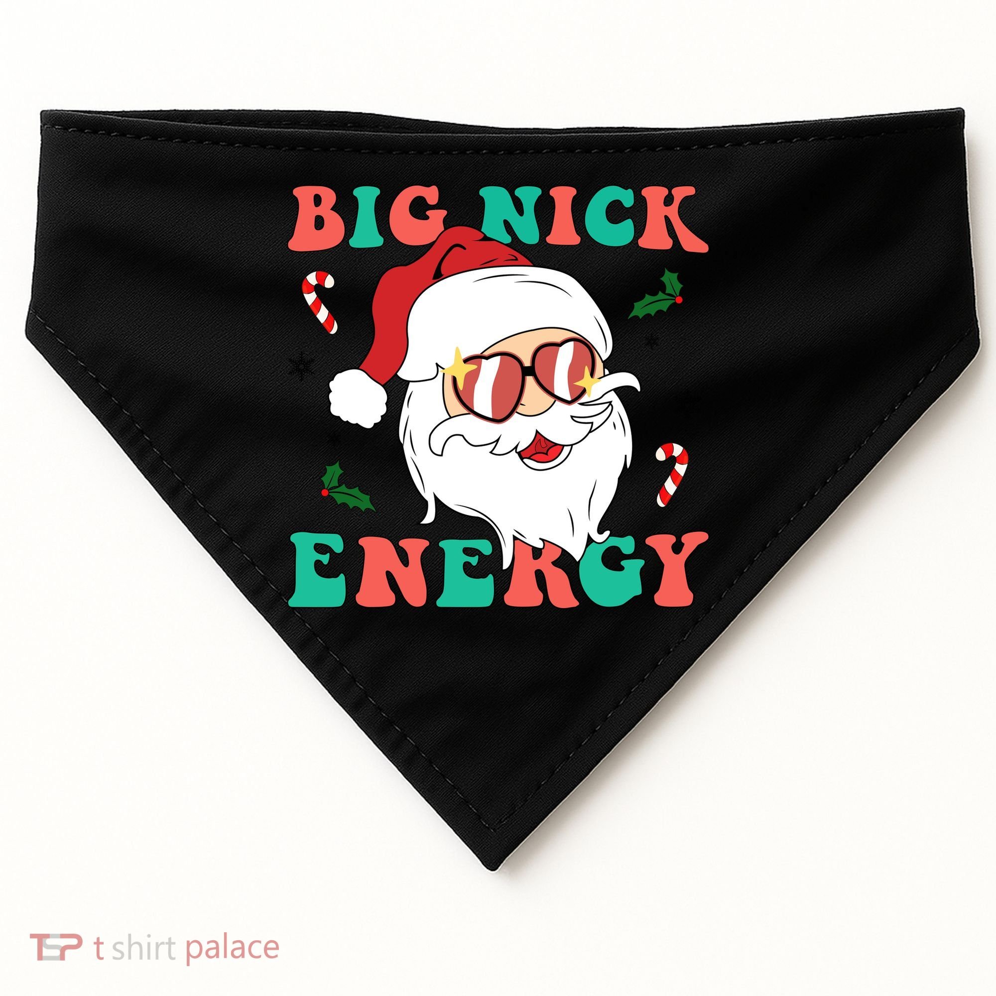 Big Nick Energy Santa Claus Funny Christmas USA-Made Doggie Bandana