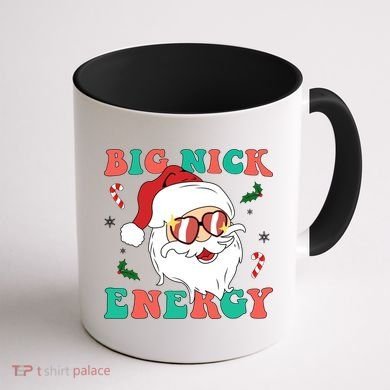 Big Nick Energy Santa Claus Funny Christmas Coffee Mug back