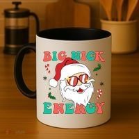 Big Nick Energy Santa Claus Funny Christmas Coffee Mug thumb 4