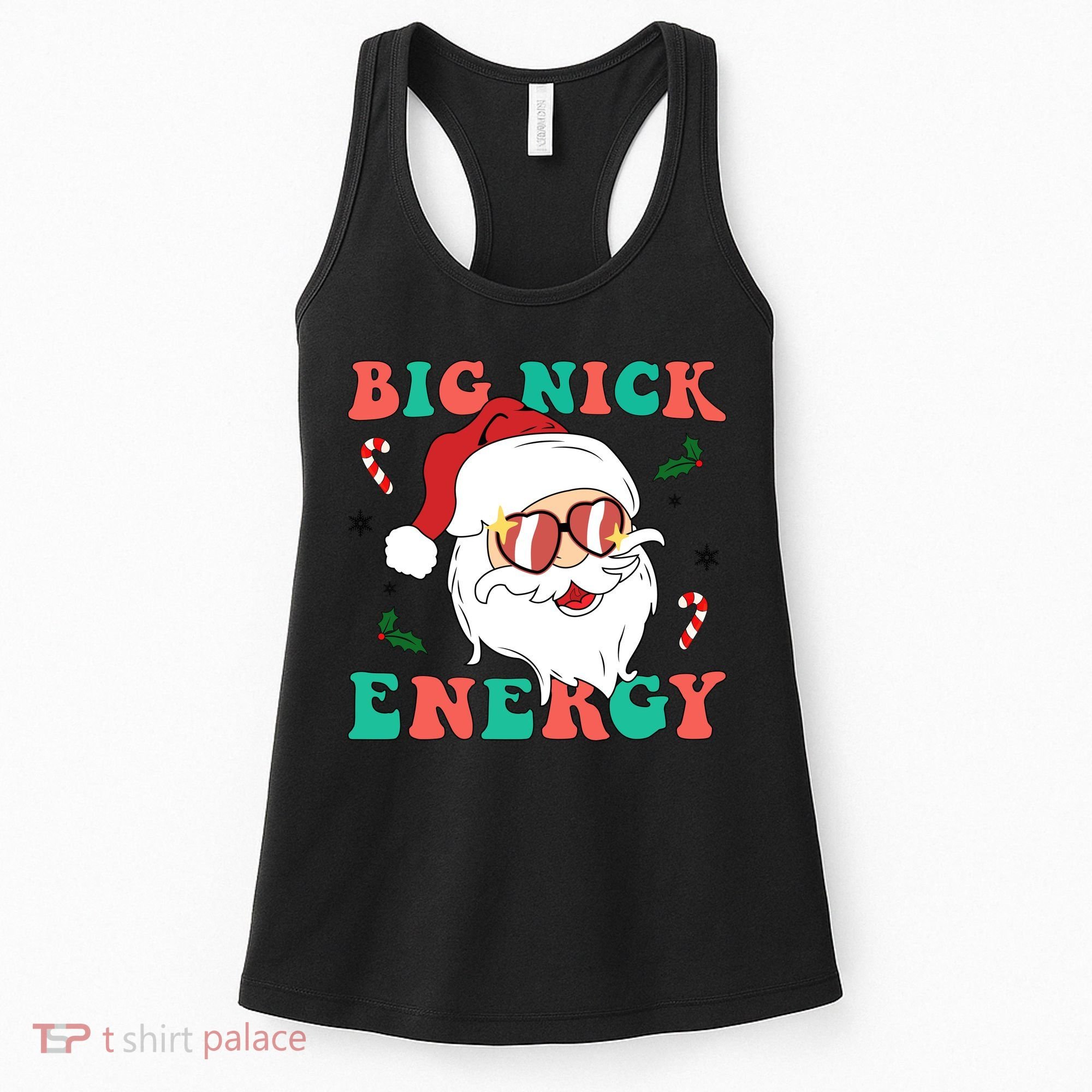 Big Nick Energy Santa Claus Funny Christmas Women's Tank Top