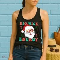 Big Nick Energy Santa Claus Funny Christmas Women's Tank Top thumb 2
