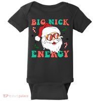 Big Nick Energy Santa Claus Funny Christmas Baby Bodysuit thumb 0