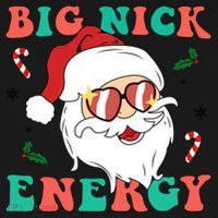Big Nick Energy Santa Claus Funny Christmas Baby Bodysuit thumb 2