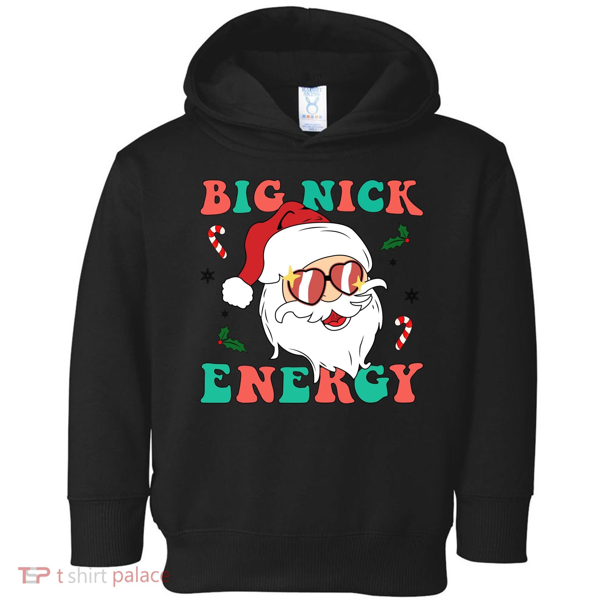 Big Nick Energy Santa Claus Funny Christmas Toddler Hoodie