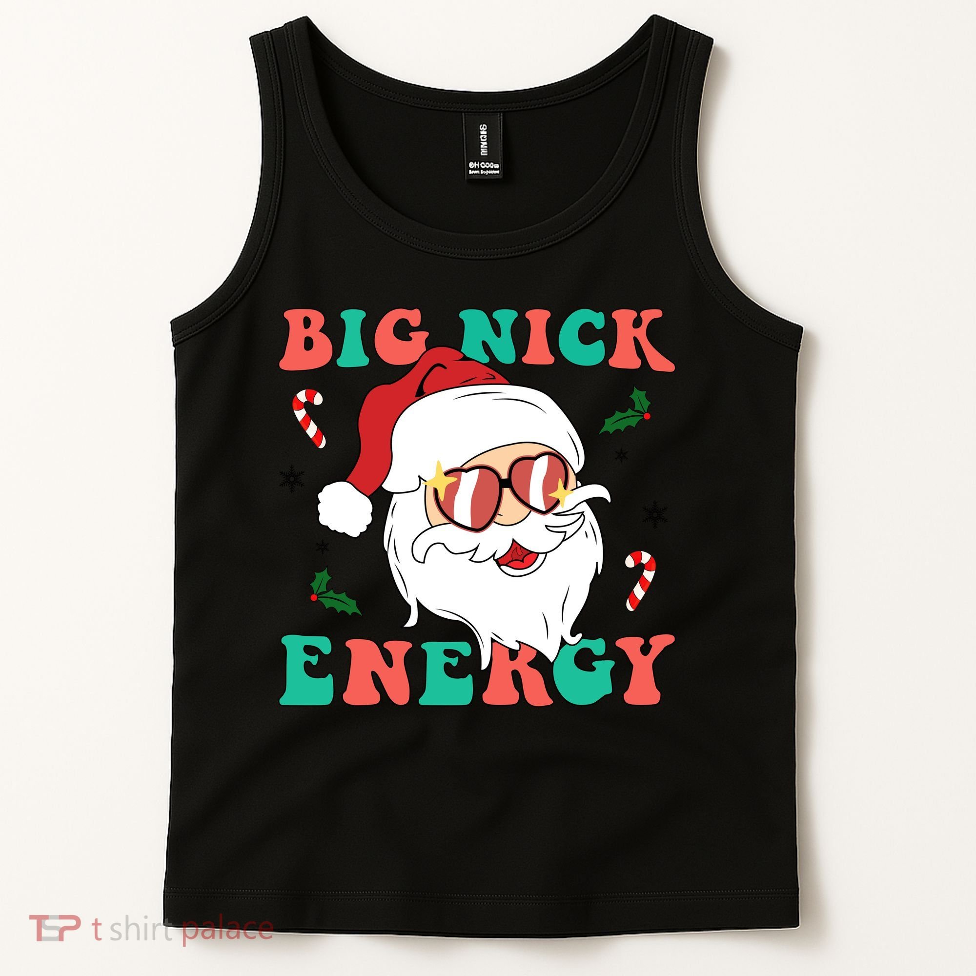 Big Nick Energy Santa Claus Funny Christmas Tank Top