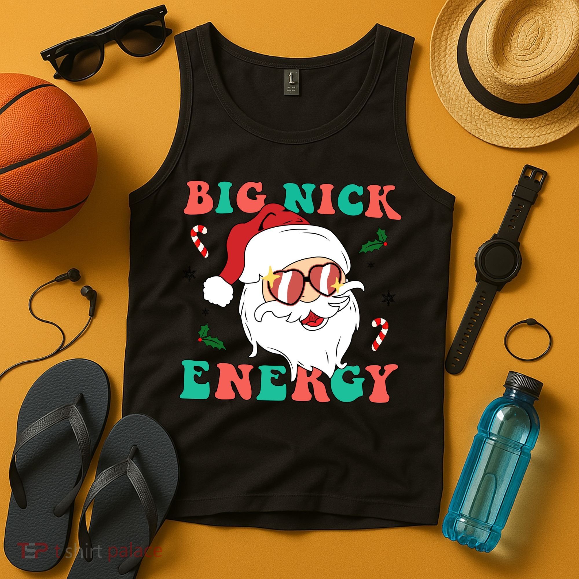 Big Nick Energy Santa Claus Funny Christmas Tank Top