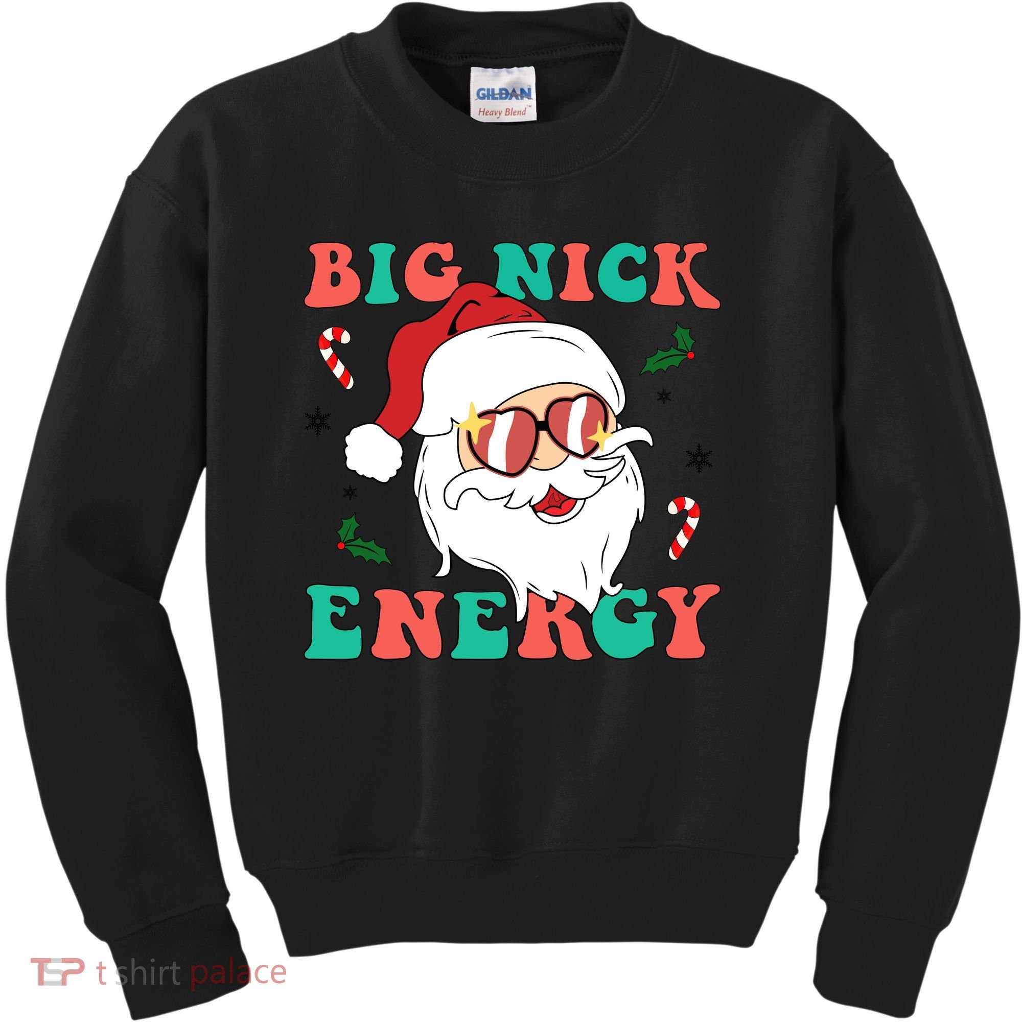 Big Nick Energy Santa Claus Funny Christmas Kids Sweatshirt