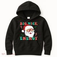 Big Nick Energy Santa Claus Funny Christmas Kids Hoodie thumb 0