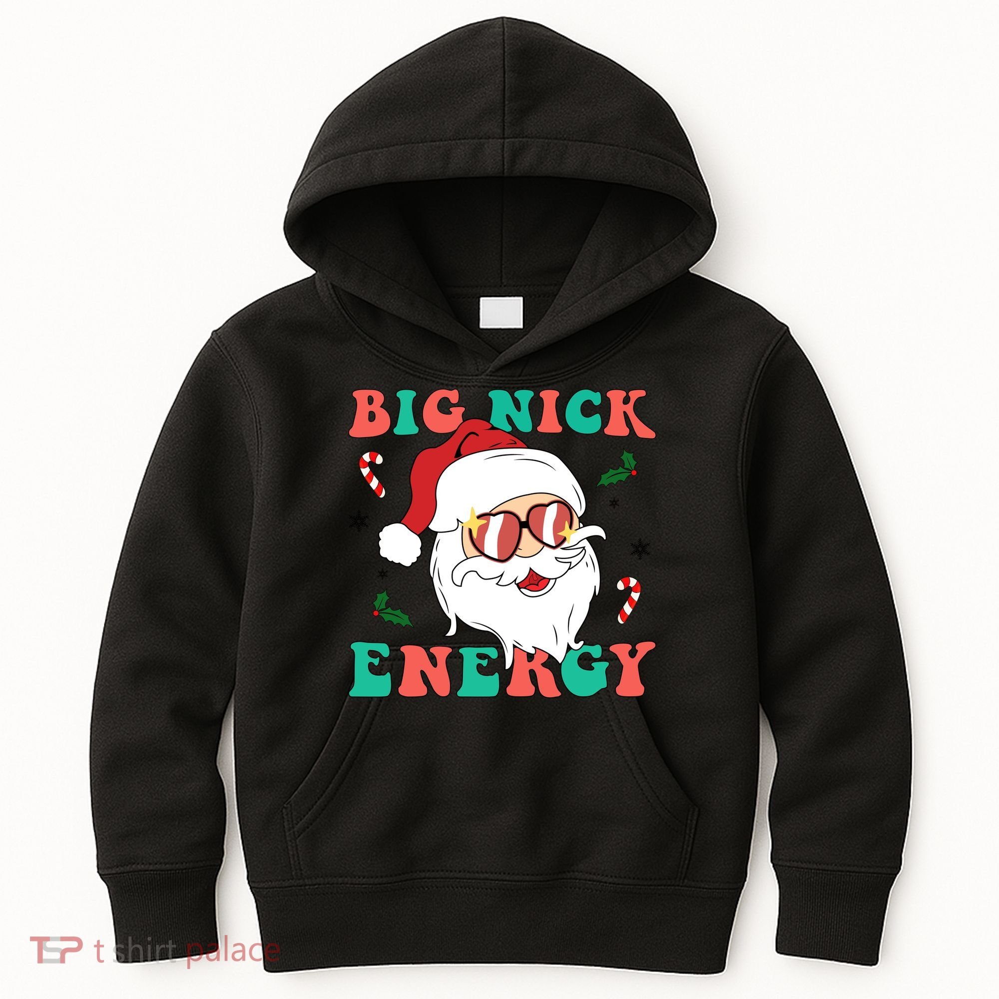 Big Nick Energy Santa Claus Funny Christmas Kids Hoodie