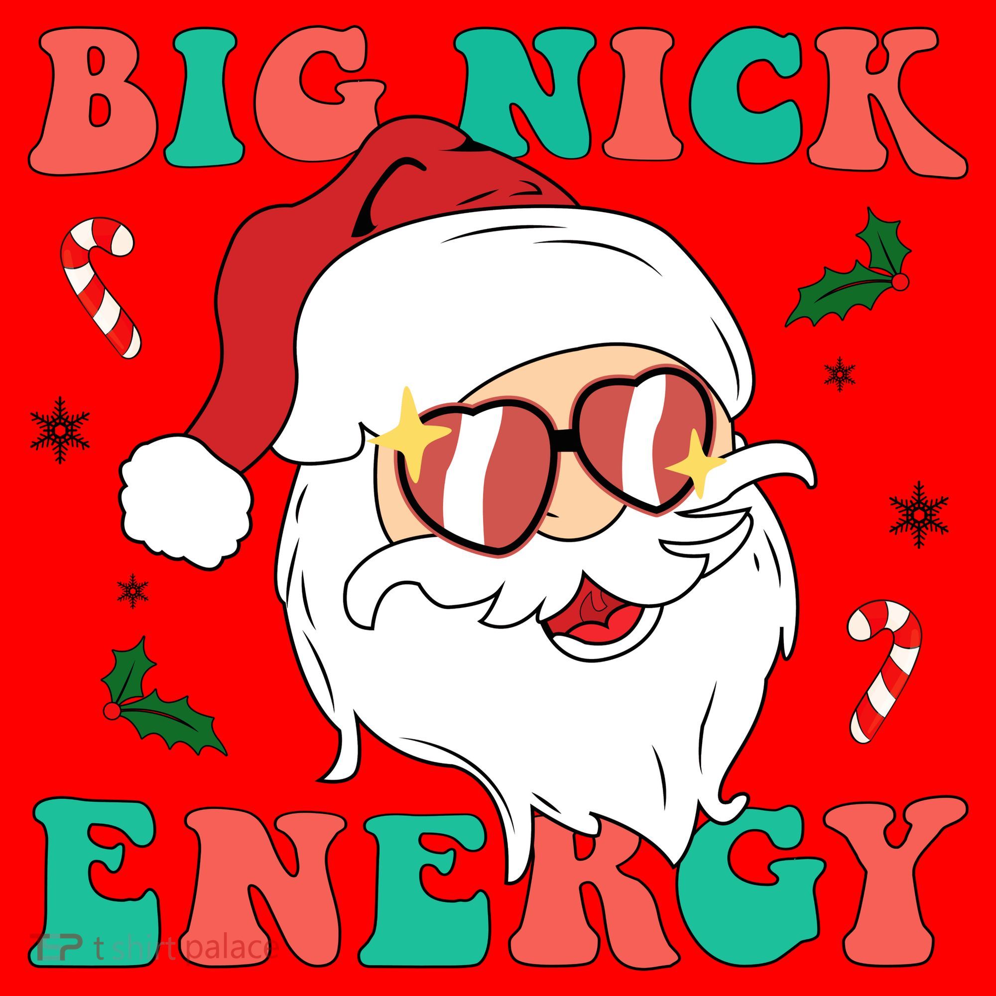 Big Nick Energy Santa Claus Funny Christmas Santa Hat